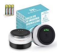 RAYKONG Baliza V16 Geolocalización DGT 3.0 | 2ª Generacion con 3 indicadores LED | Conexíon | Bateria | GPS | Luz Emergencia Coche - Moto Homologado por DGT | SIM y Datos Pagados hasta 2038 | x2 pcs