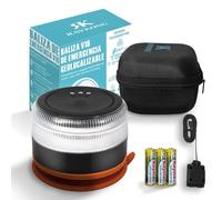 RAYKONG Baliza V16 Geolocalización DGT 3.0 | 2ª Generacion con indicadores LED | Luz Emergencia Coche - Moto Homologado por DGT | SIM y Datos Pagados hasta 2038 | 1 Pack