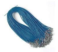 RayLineDo - 20 Piezas de cordón de Cera DE 45,7 cm con cordón de Piel sintética Trenzado DE 1,5 mm con Langosta para Hacer Manualidades
