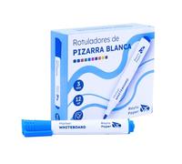 Raylu Paper 12 Rotuladores Azul Cielo para Pizarra Blanca, Rotulador para Pizarra de Punta Redonda de 3mm de Borrado en Seco, No Tóxicos, para Pizarra Blanca y Pizarra Magnética (Azul Cielo, 12ud)