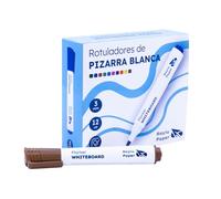 Raylu Paper 12 Rotuladores Marrones para Pizarra Blanca, Rotulador para Pizarra de Punta Redonda de 3mm de Borrado en Seco, No Tóxicos, para Pizarra Blanca y Pizarra Magnética (Marrón, 12ud)