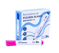 Raylu Paper 12 Rotuladores Rosas para Pizarra Blanca, Rotulador para Pizarra de Punta Redonda de 3mm de Borrado en Seco, No Tóxicos, para Pizarra Blanca y Pizarra Magnética (Rosa, 12ud)