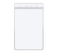 RAYLU PAPER - 50 Fundas para tarjetas de identificación de plástico rígido, Tarjetero Transparente, Funda protectora para tarjetas resistente al agua (57x90)