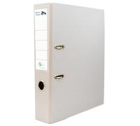 Raylu Paper - Archivador con Anillas, Carpeta Archivadora de Lomo Ancho 75 mm, Archivadores para Oficina de 2 Anillas con Palanca de Apertura Suave y Tarjetero Personalizable. (Folio, Gris)