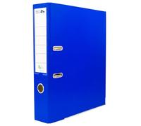 Raylu Paper - Archivador con Anillas, Carpeta Archivadora de Lomo Ancho 75 mm, Archivadores para Oficina de 2 Anillas con Palanca de Apertura Suave y Tarjetero Personalizable (Azul, A4)