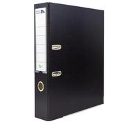 Raylu Paper - Archivador con Anillas, Carpeta Archivadora de Lomo Ancho 75 mm, Archivadores para Oficina de 2 Anillas con Palanca de Apertura Suave y Tarjetero Personalizable. (Folio, Negro)