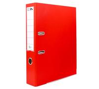 Raylu Paper - Archivador con Anillas, Carpeta Archivadora de Lomo Ancho 75 mm, Archivadores para Oficina de 2 Anillas con Palanca de Apertura Suave y Tarjetero Personalizable. (Folio, Rojo)