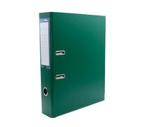 Raylu Paper - Archivador con Anillas, Carpeta Archivadora de Lomo Ancho 75 mm, Archivadores para Oficina de 2 Anillas con Palanca de Apertura Suave y Tarjetero Personalizable (Verde Oscuro, Folio)