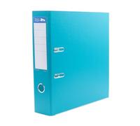 Raylu Paper - Archivador con Anillas, Carpeta Archivadora de Lomo Ancho 75 mm, Archivadores para Oficina de 2 Anillas con Palanca de Apertura Suave y Tarjetero Personalizable (Turquesa, A4)