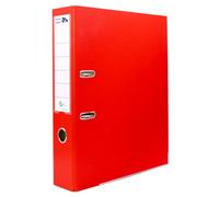 Raylu Paper - Archivador con Anillas, Carpeta Archivadora de Lomo Ancho 75 mm, Archivadores para Oficina de 2 Anillas con Palanca de Apertura Suave y Tarjetero Personalizable. (A4, Rojo)