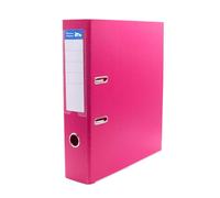 Raylu Paper - Archivador con Anillas, Carpeta Archivadora de Lomo Ancho 75 mm, Archivadores para Oficina de 2 Anillas con Palanca de Apertura Suave y Tarjetero Personalizable (Rosa, Folio)