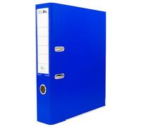 Raylu Paper - Archivador con Anillas, Carpeta Archivadora de Lomo Ancho 75 mm, Archivadores para Oficina de 2 Anillas con Palanca de Apertura Suave y Tarjetero Personalizable. (Folio, Azul)
