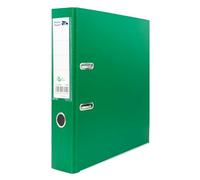 Raylu Paper - Archivador con Anillas, Carpeta Archivadora de Lomo Ancho 75 mm, Archivadores para Oficina de 2 Anillas con Palanca de Apertura Suave y Tarjetero Personalizable. (Folio, Verde)