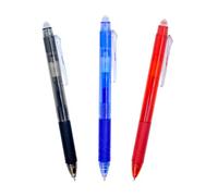 RAYLU PAPER® - Bolígrafo Borrable Retráctil, Tinta De Gel, Punta de 1 mm y trazo de 0,7 mm. (3 Colores)