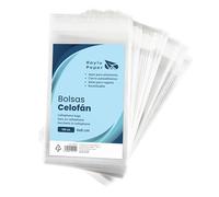 Raylu Paper® - Bolsas de Celofán Transparente, 100 Bolsas Transparentes con Cierre Autoadhesivo, Bolsitas de plástico para Regalos, Celebraciones, Cumpleaños y Chuches. (4x6 cm)