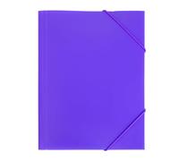 Raylu Paper Carpeta A4 con Gomas Elásticas y Solapas, Carpeta de Plástico Resistente y 100% Reciclable con Cierre Elástico para Documentos, Oficina, Escuela y Organización (A4, Violeta)