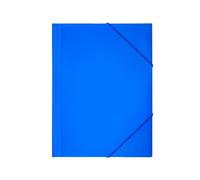 Raylu Paper Carpeta A5 con Gomas Elásticas y Solapas, Carpetade de Plástico Resistente y 100% Reciclable con Cierre Elástico para Documentos, Oficina, Escuela y Organización (A5, Azul)