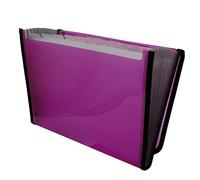 Raylu Paper® - Carpeta clasificadora de documentos tipo acordeón con 12 compartimentos, archivador de plástico para oficina con separadores y bordes reforzados (Fucsia)