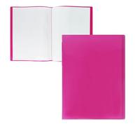 RAYLU PAPER - Carpeta con Fundas Transparentes Tamaño A4, Hecha de Polipropileno 100% Biodegradable, 20 Fundas Transparentes para Documentos en Casa y Oficina (A4, 20 fundas, Rosa)