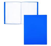 RAYLU PAPER - Carpeta con Fundas Transparentes Tamaño A4, Hecha de Polipropileno 100% Biodegradable, 60 Fundas Transparentes para Documentos en Casa y Oficina (A4, 60 fundas, Azul)