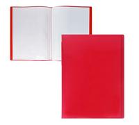 RAYLU PAPER - Carpeta con Fundas Transparentes Tamaño A4, Hecha de Polipropileno 100% Biodegradable, Fundas Transparentes para Documentos en Casa y Oficina (A4, 10 fundas, Rojo)