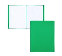 RAYLU PAPER - Carpeta con Fundas Transparentes Tamaño A5, Hecha de Polipropileno 100% Biodegradable, 20 Fundas Transparentes para Documentos en Casa y Oficina (A5, 20 fundas, Verde)