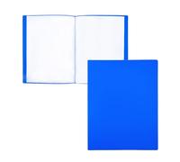 RAYLU PAPER - Carpeta con Fundas Transparentes Tamaño A5, Hecha de Polipropileno 100% Biodegradable, 20 Fundas Transparentes para Documentos en Casa y Oficina (A5, 20 fundas, Azul)
