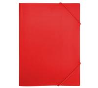 RAYLU PAPER - Carpeta con gomas elásticas y solapas Tamaño A4, carpetas de almacenamiento para documentos, oficina y escuela, Hechas con polipropileno 100% reciclable (A4, Rojo)