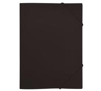 RAYLU PAPER - Carpeta con gomas elásticas y solapas Tamaño A4, carpetas de almacenamiento para documentos, oficina y escuela, Hechas con polipropileno 100% reciclable (A3, Negro)