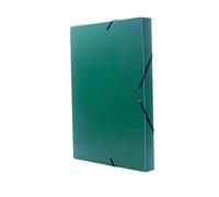 Raylu Paper - Carpeta de Proyectos Mate de tamaño A4 con lomo de 3 cm, carpeta de cartón resistente y cierre con gomas para proyectos escolares u oficina, Archivador tamaño 34 x 24 cm (Verde)