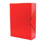 Raylu Paper - Carpeta de Proyectos Mate de tamaño A4 con lomo de 9 cm, carpeta de cartón resistente y cierre con gomas para proyectos escolares u oficina (Rojo, Lomo de 9 cm)