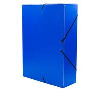 Raylu Paper - Carpeta de Proyectos Mate de tamaño A4 con lomo de 9 cm, carpeta de cartón resistente y cierre con gomas para proyectos escolares u oficina (Azul, Lomo de 9 cm)