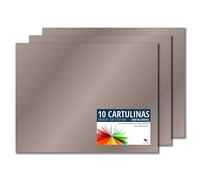 Raylu Paper® - Cartulinas 50x65cm, 25 Unidades, 180g/m². Cartulinas 50 x 65 cm de colores ideales para manualidades, oficina, dibujo, papiroflexia (Plata Metalizado)