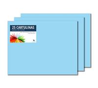 Raylu Paper® - Cartulinas 50x65cm, 25 Unidades, 180g/m². Cartulinas 50 x 65 cm de colores ideales para manualidades, oficina, dibujo, papiroflexia (Azul Celeste)