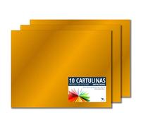 Raylu Paper® - Cartulinas 50x65cm, 25 Unidades, 180g/m². Cartulinas 50 x 65 cm de colores ideales para manualidades, oficina, dibujo, papiroflexia (Oro Metalizado)
