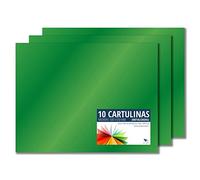 Raylu Paper® - Cartulinas 50x65cm, 25 Unidades, 180g/m². Cartulinas 50 x 65 cm de colores ideales para manualidades, oficina, dibujo, papiroflexia (Verde Metalizado)