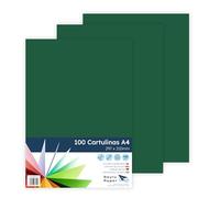 Raylu Paper - Cartulinas A4 100 unidades, 180gr 210 x 297 mm, Ideal para encuadernación, trabajos de oficina, dibujo, manualidades. aptas para uso escolar. (Verde Selva)