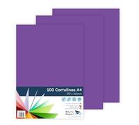 Raylu Paper - Cartulinas A4 100 unidades, 180gr 210 x 297 mm, Ideal para encuadernación, trabajos de oficina, dibujo, manualidades. aptas para uso escolar. (Morado)