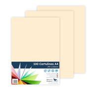 Raylu Paper - Cartulinas A4 100 unidades, 180gr 210 x 297 mm, Ideal para encuadernación, trabajos de oficina, dibujo, manualidades. aptas para uso escolar. (Carne)