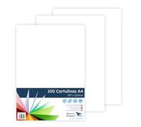 Raylu Paper - Cartulinas A4 100 unidades, 180gr 210 x 297 mm, Ideal para encuadernación, trabajos de oficina, dibujo, manualidades. aptas para uso escolar. (Blanco)