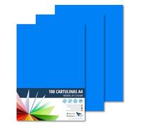 Raylu Paper - Cartulinas A4 100 unidades, 180gr 210 x 297 mm, Ideal para encuadernación, trabajos de oficina, dibujo, manualidades. aptas para uso escolar. (Azul Maldivas)