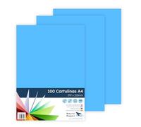 Raylu Paper - Cartulinas A4 100 unidades, 180gr 210 x 297 mm, Ideal para encuadernación, trabajos de oficina, dibujo, manualidades. aptas para uso escolar. (Azul Turquesa)