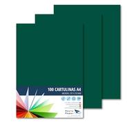 Raylu Paper - Cartulinas A4 100 unidades de color cuero, 180gr 210 x 297 mm, Ideal para encuadernación, trabajos de oficina, dibujo, manualidades. aptas para uso escolar. (Verde Selva)