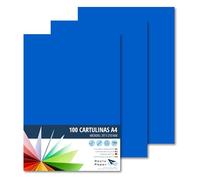 Raylu Paper - Cartulinas A4 100 unidades de color cuero, 180gr 210 x 297 mm, Ideal para encuadernación, trabajos de oficina, dibujo, manualidades. aptas para uso escolar. (Azul Marino)