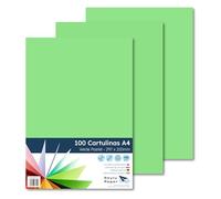 Raylu Paper - Cartulinas A4 100 unidades de color cuero, 180gr 210 x 297 mm, Ideal para encuadernación, trabajos de oficina, dibujo, manualidades. aptas para uso escolar. (Verde Pastel)