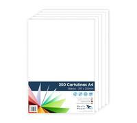 Raylu Paper - Cartulinas A4 Blancas 250 unidades, 180gr 210 x 297 mm, Ideal para encuadernación, trabajos de oficina, dibujo, manualidades. aptas para uso escolar.