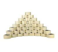 RAYLU PAPER - Cinta de Embalaje para Sellar Cajas de Cartón y Paquete, Cinta adhesiva resistente de 45 micras, Rollos de Precinto de 50 mm x 132m (36 unidades, Transparente)