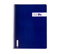 RAYLU PAPER - Cuadernos A4 con Espiral y Tapa de Resistente de Polipropileno, 80 Hojas 90g, Libreta de Colores vivos para Apuntes, Estudio, Oficina y Universidad (Azul Oscuro, Horizontal)
