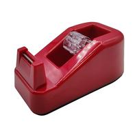 Raylu Paper® - Dispensador de cinta adhesiva para escritorio y oficina, Dispensador de Celo con Peso y Base antideslizante, Porta Celo para rollos de 33m (Rojo)