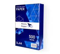 RAYLU PAPER - Folios A4 80gr 500 Hojas de Papel Premium Multiusos para Impresoras Láser, Inkjet y Fotocopiadoras, para Oficina y Hogar